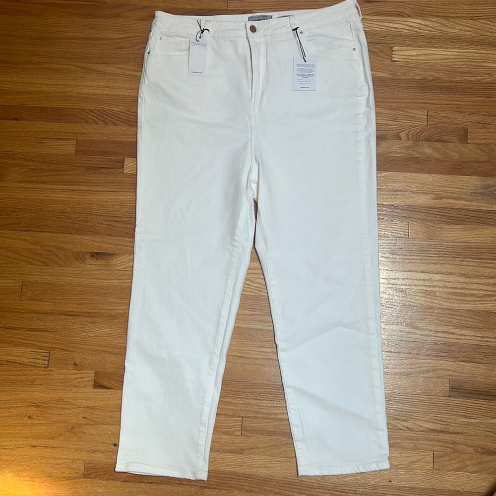 White CURVE straight leg jeans.